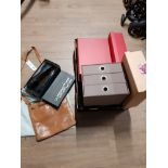 A BOX CONTAINING RADLEY BAG HOBBS SIZE 39 SHOES