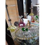 A SUBSTANTIAL AMOUNT OF GLASS INC DECANTER STOPPERS PAPERWEIGHT ETC