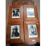 4 NATIVE AMERICAN FRAMED PRINTS