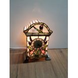 BEAUTIFUL TIFFANY STYLE CLOCK LAMP