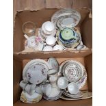 2 BOXES OF ASSORTED WARE INC CROWN DEVON ETC