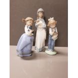 3 NAO FIGURES INC LADY HOLDING BABY ETC