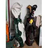 2 GOLF BAGS BOTH CONTAINING CLUBS