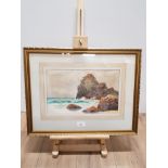 AN A F P HARCOURT SIGNED WATERCOLOUR KYNANCE COVE CORNWALL