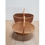 2 WICKER BASKETS