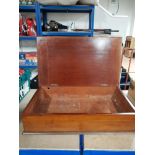 MAHOGANY TABLE TOP STORAGE BOX