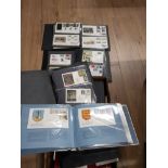 A BOX CONTAINING 8 FIRST DAY COVER ALBUMS