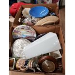 2 BOXES OF ASSORTED WARE INC ARTHURWOOD TANKARD ETC