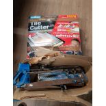 BOXED TILE CUTTER TOGETHER WITH PRECISION MITRE BOX AND SAW
