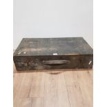 A LARGE VINTAGE WOODEN TOOLCHEST