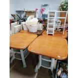 A SET OF 4 EXTENDING DINING TABLES NO CHAIRS