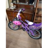 SWEET 16 GIRLS BIKE WITH HELMET