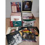 2 BOXES OF LP RECORDS MAINLY CLASSICAL ALSO INCLUDES CARPENTERS AND THE OSMONDS