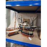 3 ASSORTED MODEL BOATS INC TRAWLER