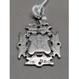 HALLMARKED SILVER WATCH FOB 1902