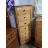 MODERN PINE 7 DRAWER SLIM LINE CHEST