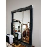 BLACK SWEPT FRAMED MIRROR WITH SCROLLS 4FT BY 4FT