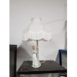 NAO FIGURED TABLE LAMP WITH FRILLED SHADE