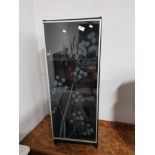 BLACK ASH EFFECT GLASS DOOR CABINET