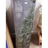 BOXED 7FT TALL FROSTED CHRISTMAS TREE