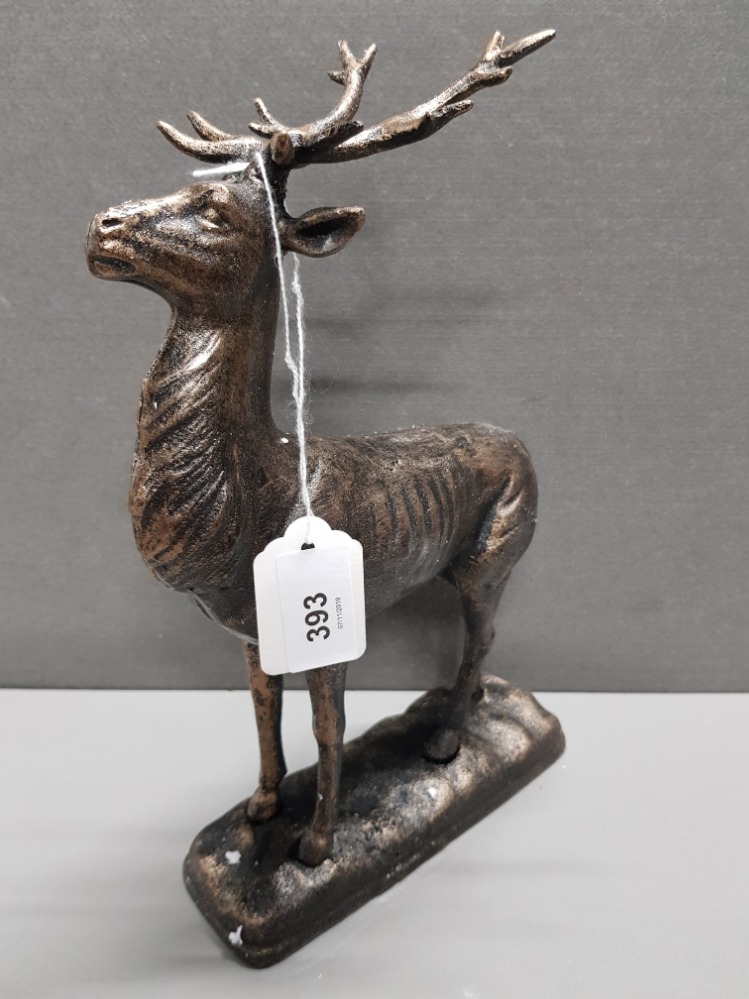 CAST METAL STAG ORNAMENT