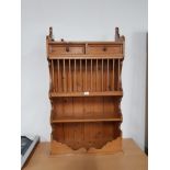 VINTAGE PINE KITCHEN PLATE RACK