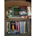 2 BOXES OF ASSORTED BOOKS INC SOPRANOS COOKBOOK ETC