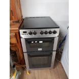 ZANUSSI BRUSH STEEL AND BLACK ELECTRIC COOKER