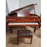 VINTAGE BABY GRAND PIANO BY ZIMMERMAN GERMANY RETAILED AT ALDERSON BRENTNALL NEWCASTLE UPON TYNE