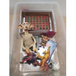 A BOX CONTAINING DOBBY FIGURE CONNECT 4 ETC