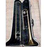 BOOSEY AND HAWKES TROMBONE IN HARDCASE MISSING MOUTHPIECE