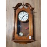 REPRODUCTION HOWARD MILLER WESTMINISTER HANGING WALL CLOCK WITH PENDULUM