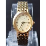 LADIES ROTARY GOLD PLATED WRISTWATCH