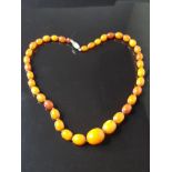 CZECHOSLOVAKIAN AMBER NECKLACE