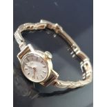 9CT GOLD LADIES WATCH STRAP ALSO MARKED 9CT 14.3GRAMS TOTAL WEIGHT NA