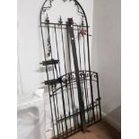 CAST IRON DOME TOPPED GATE TOGETHER WITH WAIST HEIGHT CAST IRON GATE