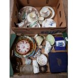 2 BOXES OF ASSORTED WARE INC MALING REGAL ETC