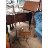 ANTIQUE VICTORIAN MUSIC STAND RD 169286 TOGETHER WITH A VICTORIAN SHEET MUSIC STAND