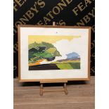 BARBARA NEWCOMB MORNING LAND I COLOURED ETCHING 38 X 59 CM NUMBERED 8 OUT OF 100 SIGNED BOTTOM RIGHT