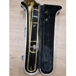 BOOSEY AND HAWKES TROMBONE IN HARDCASE MISSING MOUTHPIECE