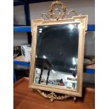 GILDED REGENCY STYLE BEVELLED MIRROR