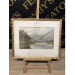 EDWARD ARDEN C1847-1910 FRAMED AND GLAZED WATERCOLOUR OF A VIEW IN THE LAKE DISTRICT SIGNED ON THE