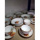 SUBSTANTIAL AMOUNT OF THOMAS BAVARIA FRUIT PATTERNED TEA CHINA