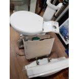 TOILET BASE WITH CISTERN TOGETHER WITH VINTAGE SINK ETC