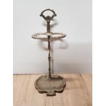 VINTAGE BRASS UMBRELLA AND STICK STAND