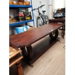AFRICAN CARVED WOOD COFFEE TABLE