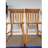 PAIR OF BEECH CHAIRS