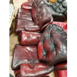 4 PIECE BURGUNDY LEATHER SUITE