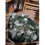 A BOXED DISMANTLED CHRISTMAS TREE WITH STAND STAR