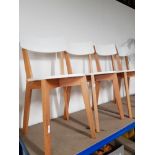 SET OF 4 BEECH FRAMED CHAIRS